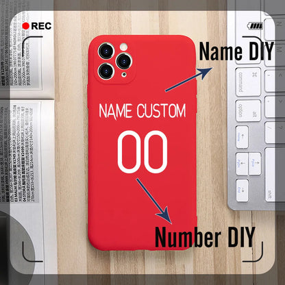 Custom Football Number & Name iPhone Case - Vélanoworld