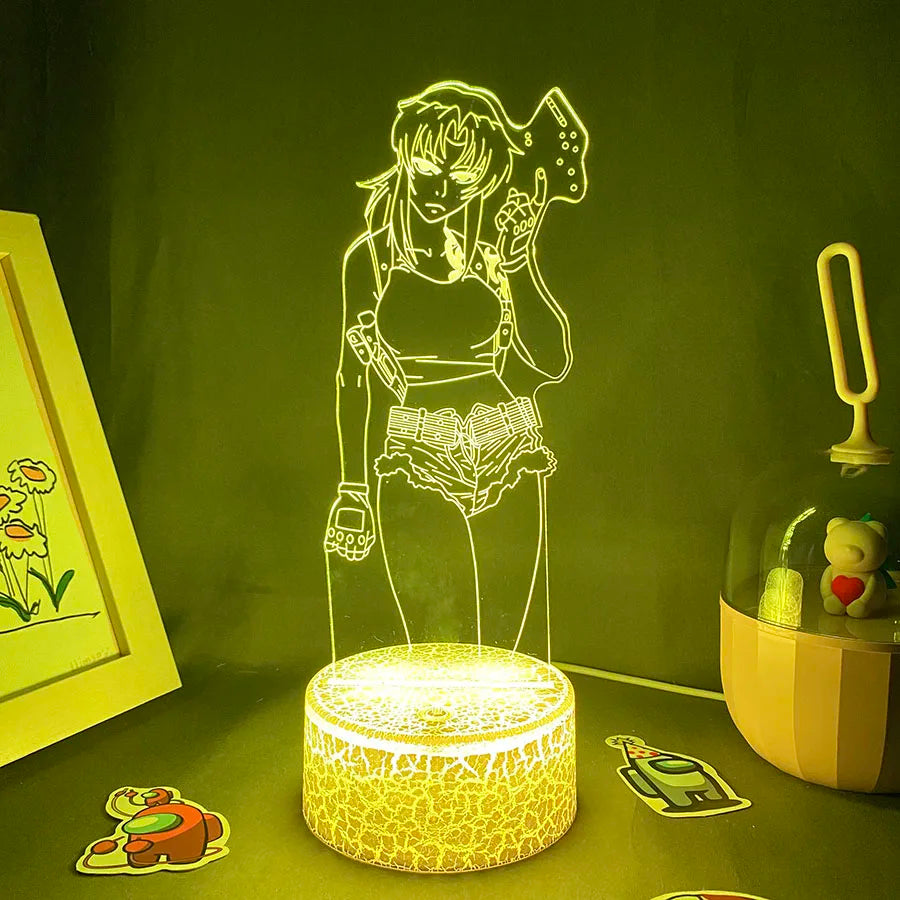 Black Lagoon Anime 3D LED Night Light