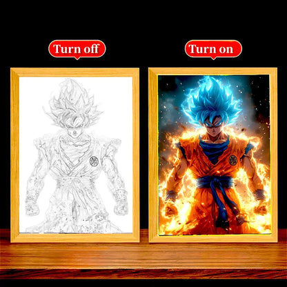 Dragon Ball Z Anime Light Painting Photo Frame LED Night Light
