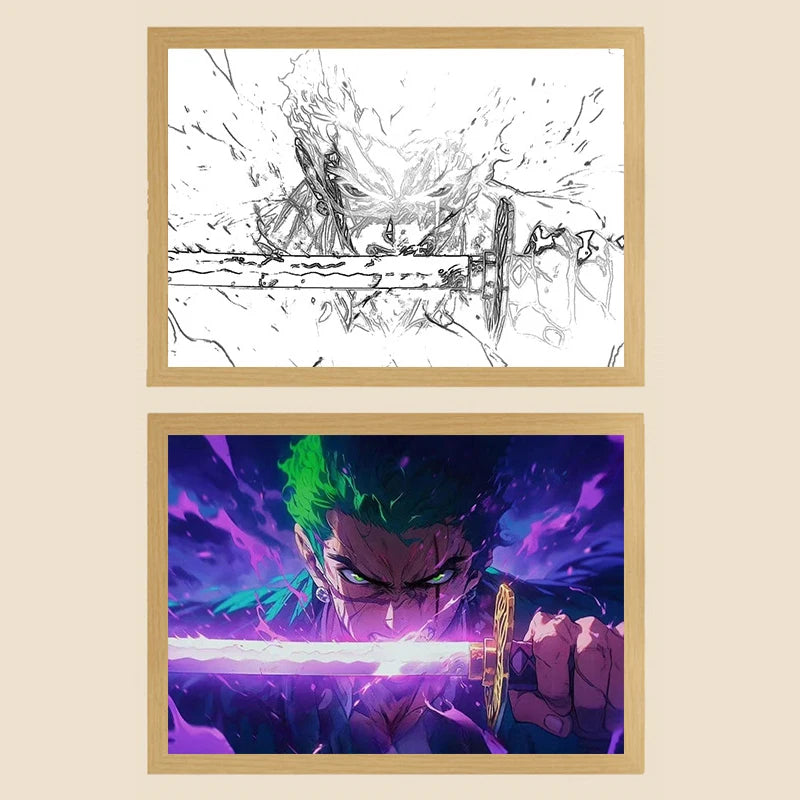 One Piece Anime LED Light Painting