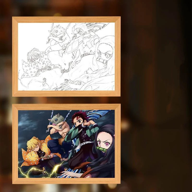 Demon Slayer Anime LED Light Painting