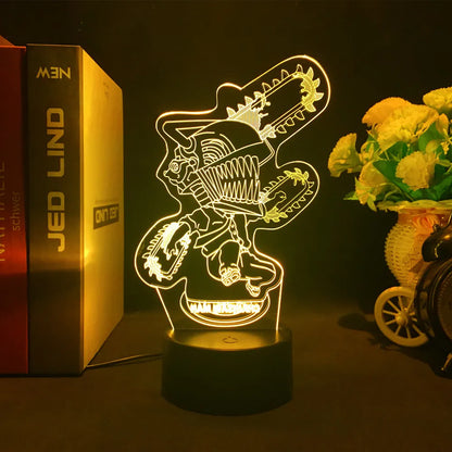 Chainsaw Man Anime 3D LED Night Light