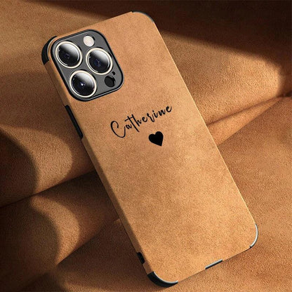 Personalised Lambskin Leather iPhone Case - Vélanoworld