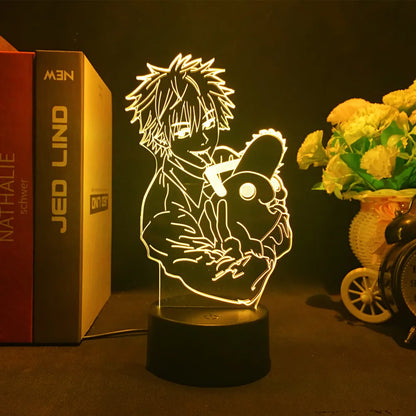 Chainsaw Man Anime 3D LED Night Light