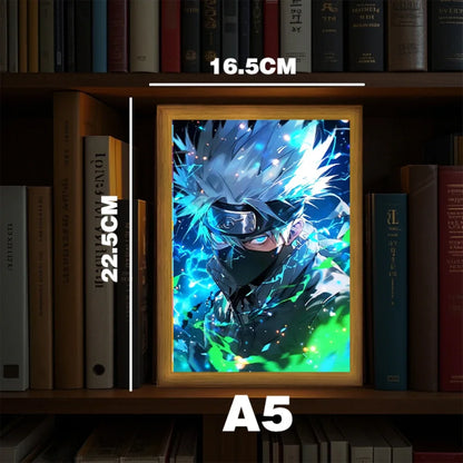 Naruto Anime Light Painting Photo Frame LED Night Light