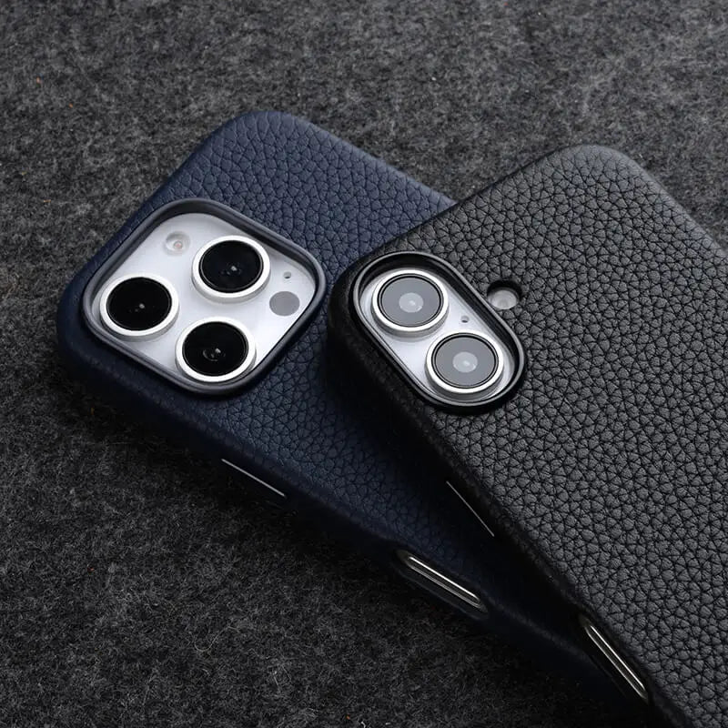 Magnetic Genuine Leather Phone Case