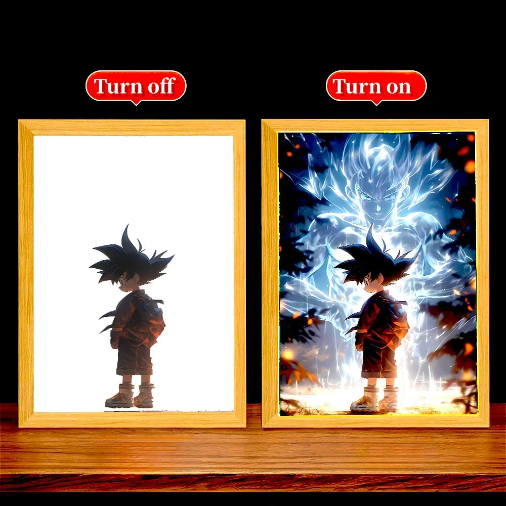 Dragon Ball Z Anime Light Painting Photo Frame LED Night Light