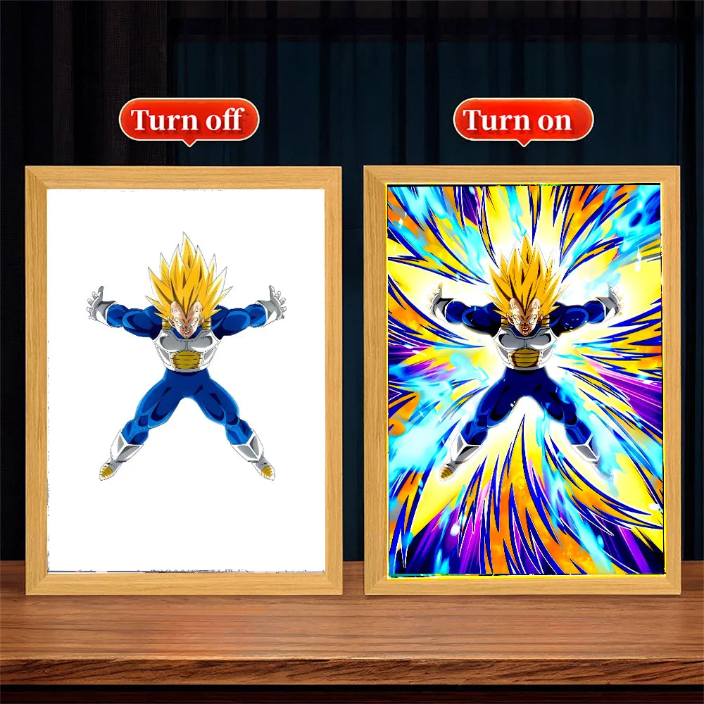 Dragon Ball Z Anime Light Painting Photo Frame LED Night Light
