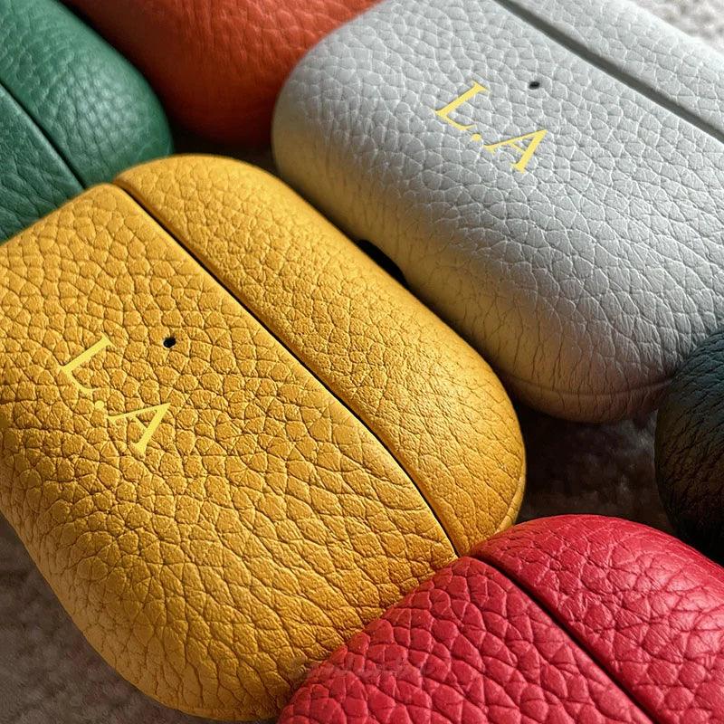 Luxury Lychee Skin Pattern Earphone Case For Airpods - Vélanoworld