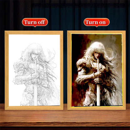 Berserk Anime Light Painting Photo Frame LED Night Light