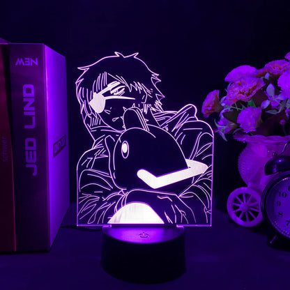 Chainsaw Man Anime 3D LED Night Light