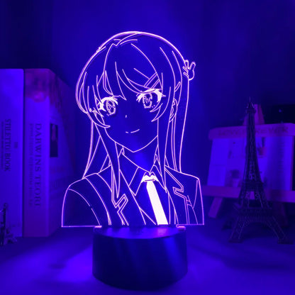 Bunny Girl Senpai Anime 3D LED Night Light