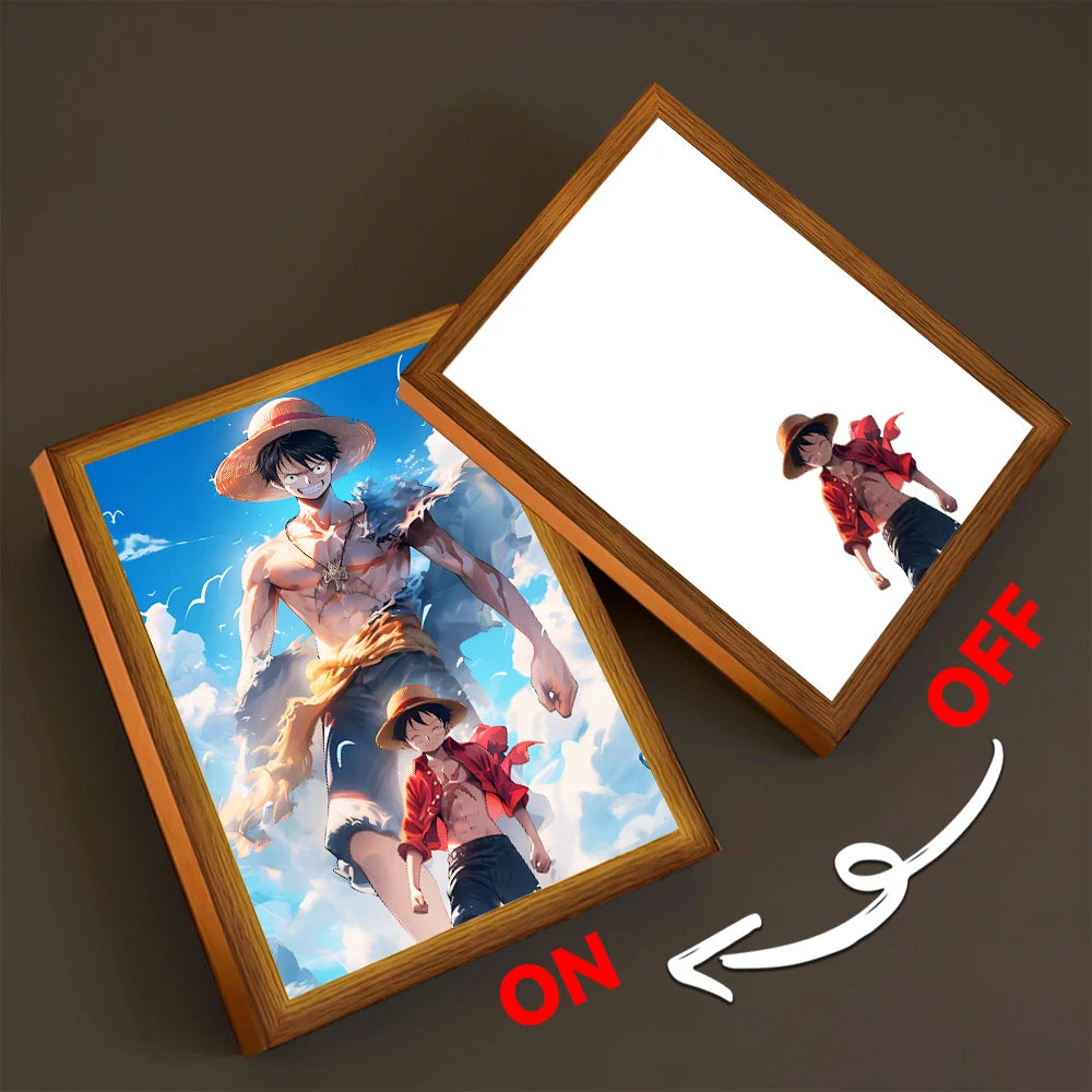 One Piece Anime LED Light Painting Photo Frame