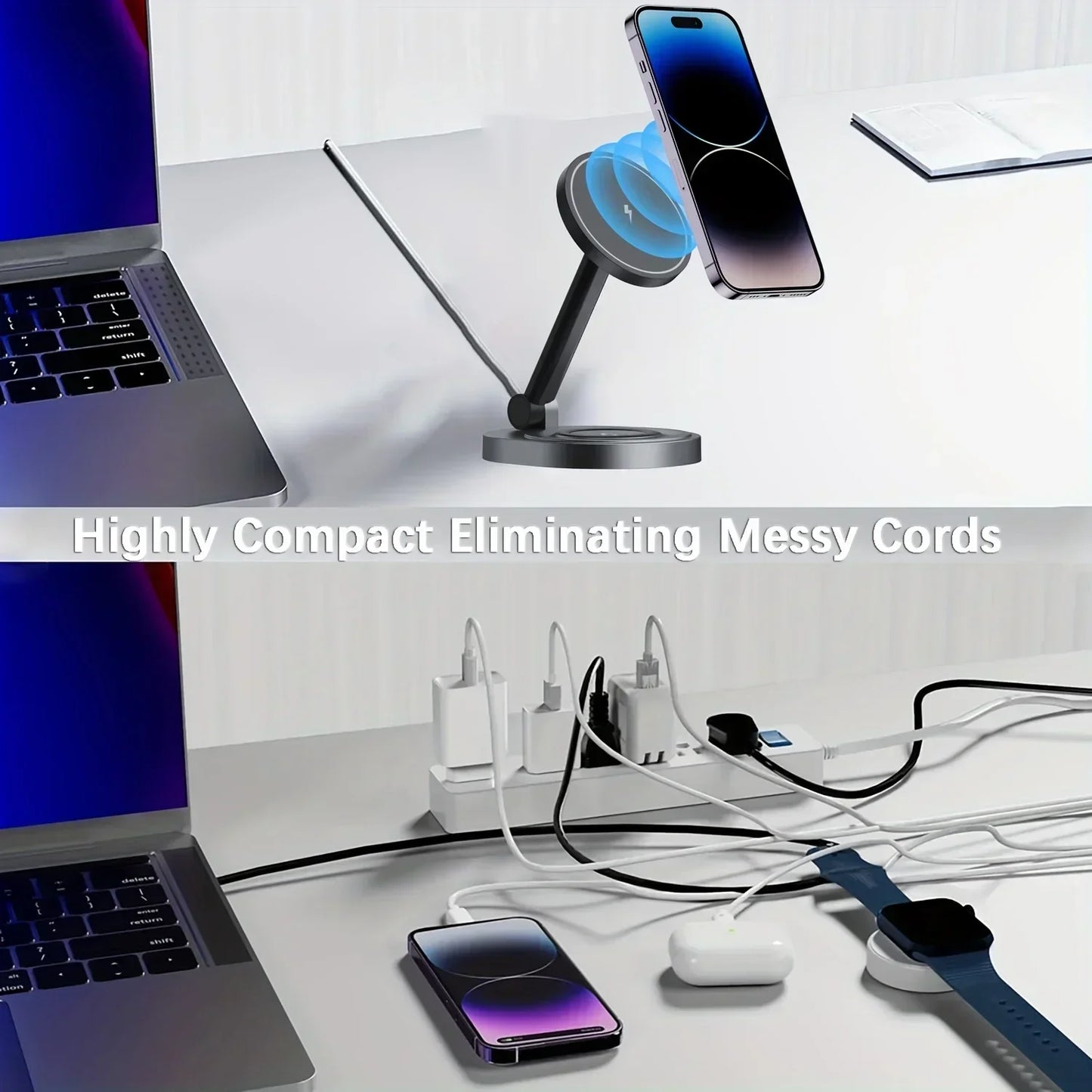 3-in-1 Magnetic Wireless Charger Stand