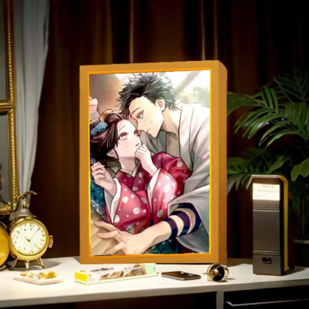 Demon Slayer Anime LED Light Painting Photo Frame