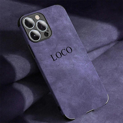 Personalised Lamskin Matte Leather Case for iPhone - Vélanoworld