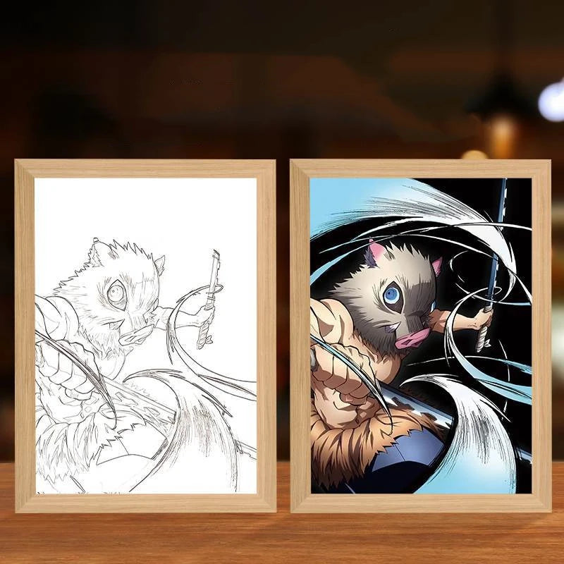 Demon Slayer Anime LED Light Painting