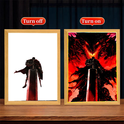Berserk Anime Light Painting Photo Frame LED Night Light