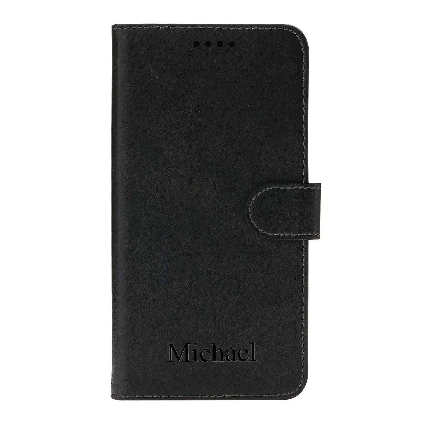 Personalised Leather Flip Wallet Case - Vélanoworld