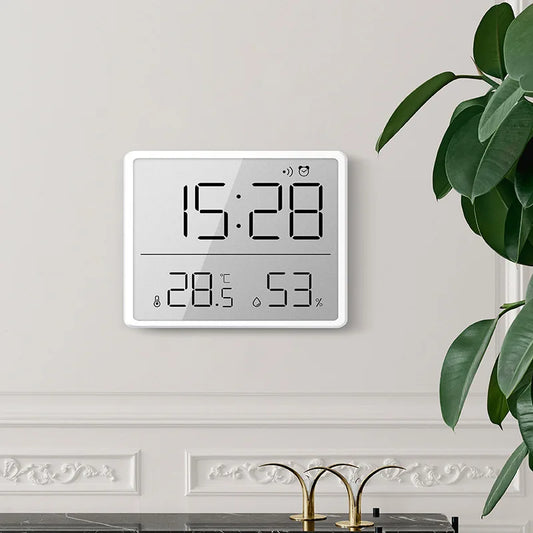 Mini Electronic Digital Clock – Magnetic LCD Desktop & Wall-Mount Alarm Clock