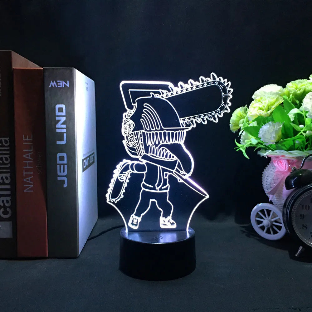 Chainsaw Man Anime 3D LED Night Light