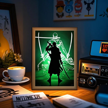 One Piece Anime LED Light Painting Photo Frame