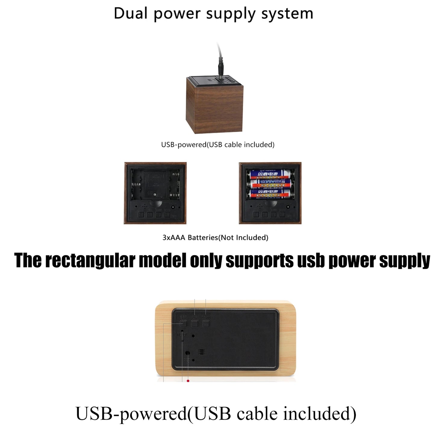 LED Digital Alarm Clock with Temperature Display