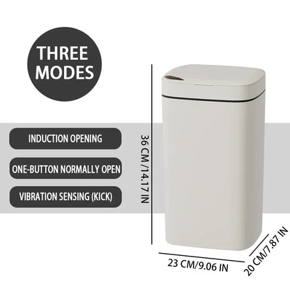 Hands-Free Smart Trash Can – 16L, Quiet & Hygienic