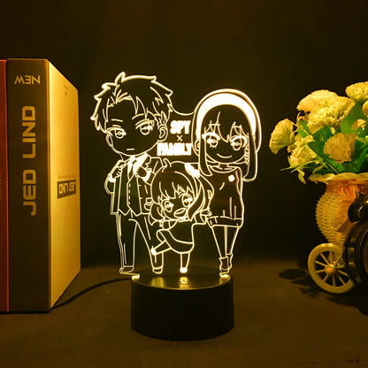 Spy X Family Anime 3D LED Night Light