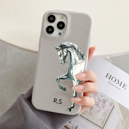 Personalised Leather Horse Case for iPhone