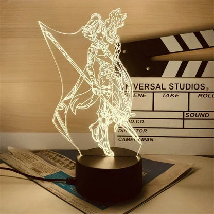 Genshin Impact Anime 3D LED Night Light