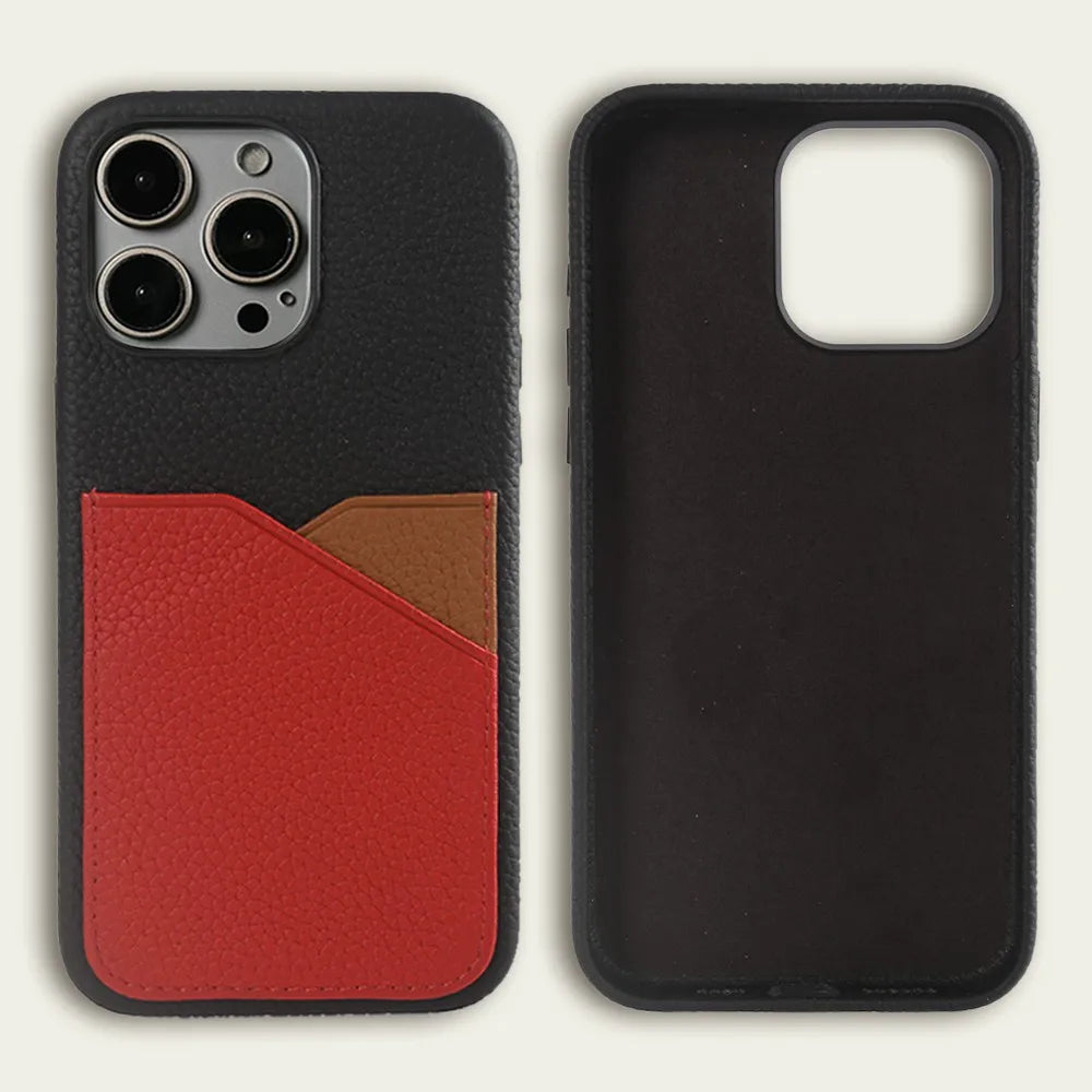 Genuine Leather iPhone Case with Card Holder Slot