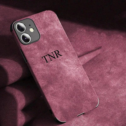 Personalised Lamskin Matte Leather Case for iPhone - Vélanoworld