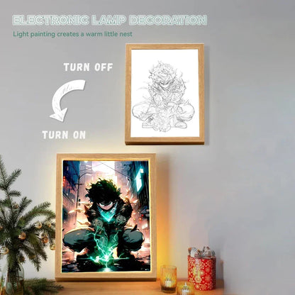 My Hero Academia Anime LED Light Painting Photo Frame