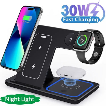 3-in-1 Foldable Magnetic Wireless Charging Station