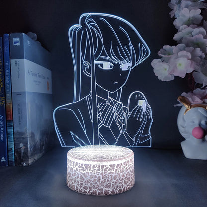 Komi Can't Communicate Anime 3D LED Night Light