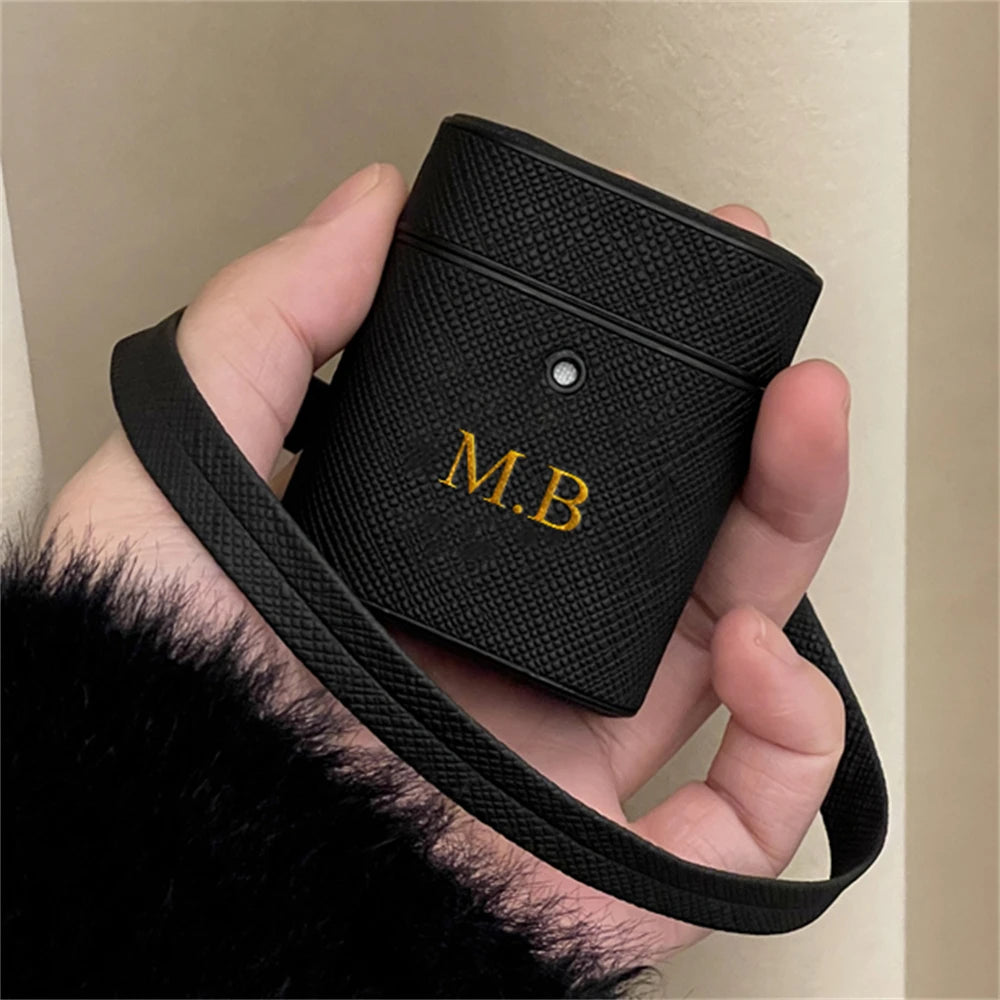 Luxury Personalised Faux Leather AirPod Case - Vélanoworld