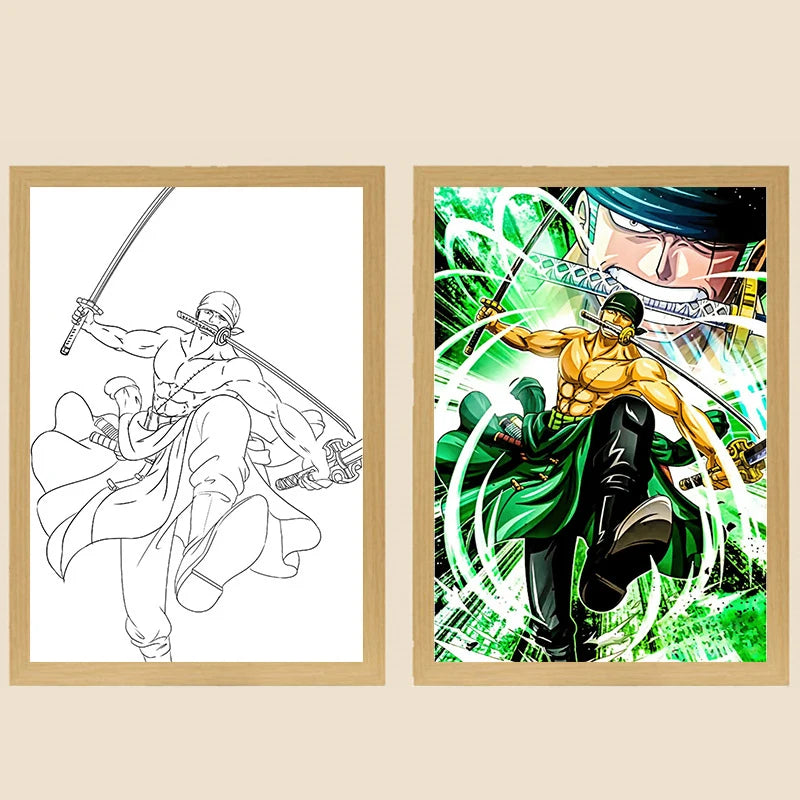 One Piece Anime LED Light Painting