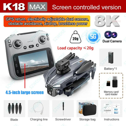 4K 2025 K18MAX Professional Drone