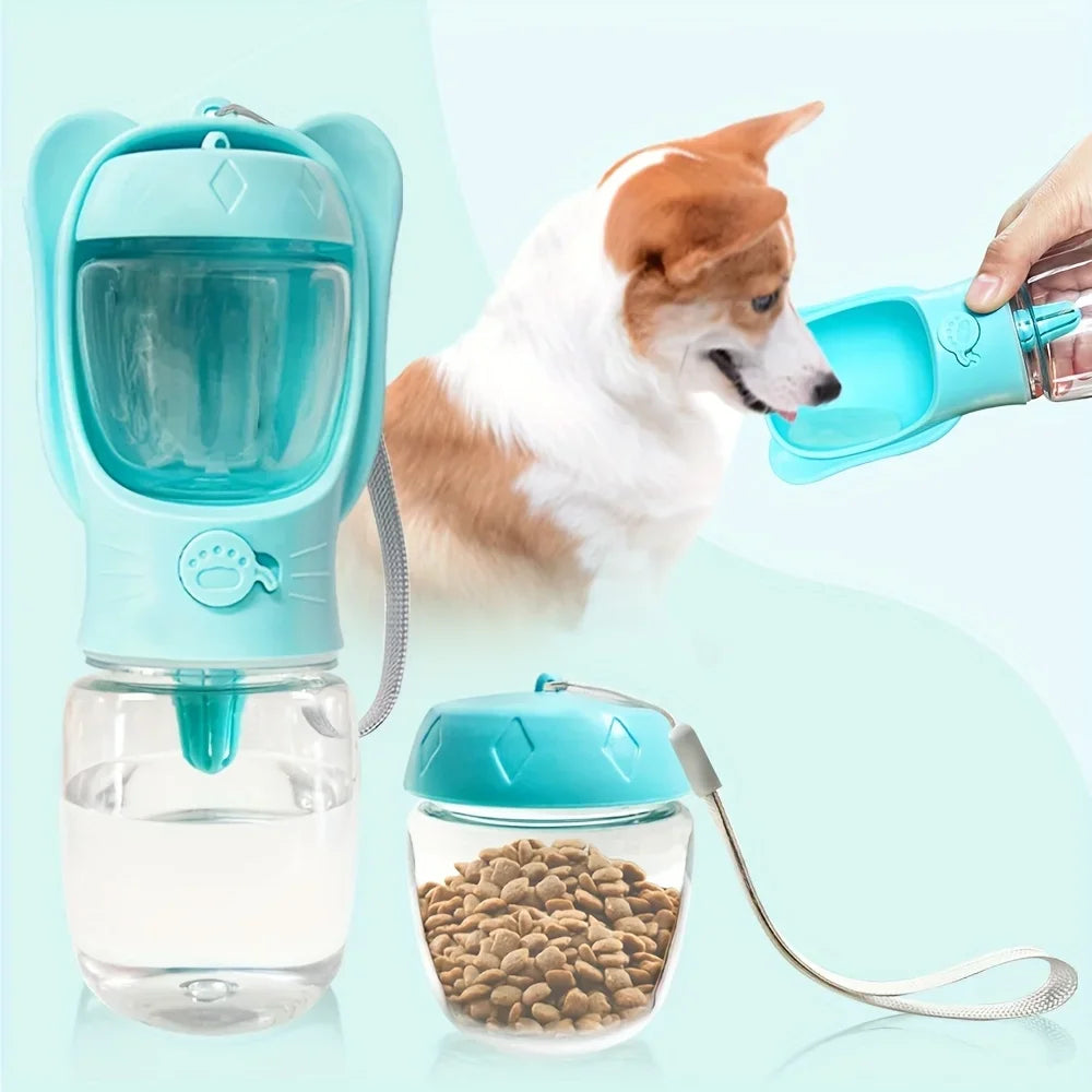 Portable Dog Water Bottle & Food Container