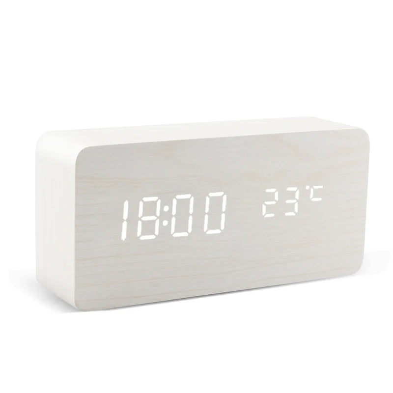 LED Digital Alarm Clock with Temperature Display