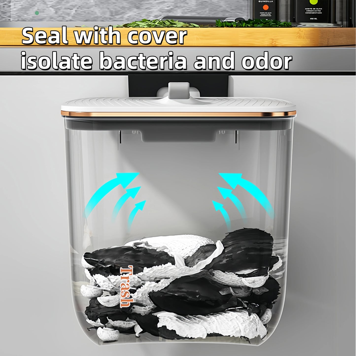 Hanging Waste Bin with Lid