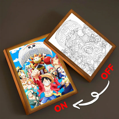 One Piece Anime LED Light Painting Photo Frame