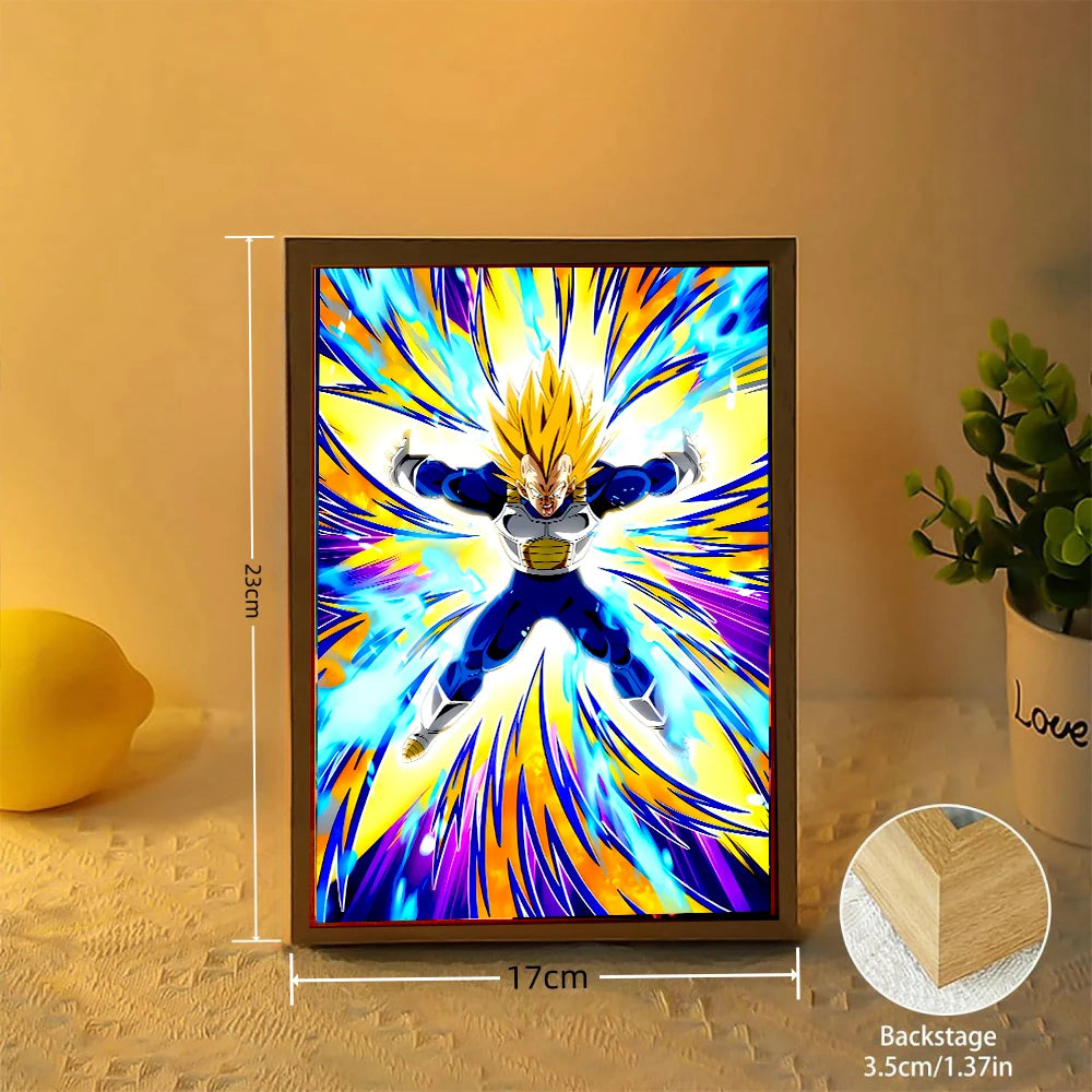 Dragon Ball Z Anime Light Painting Photo Frame LED Night Light