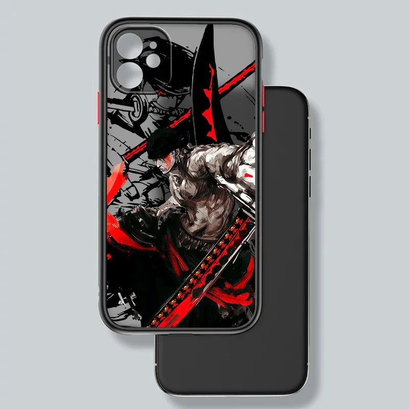 One Piece Frosted Matte Black Phone Case - Vélanoworld