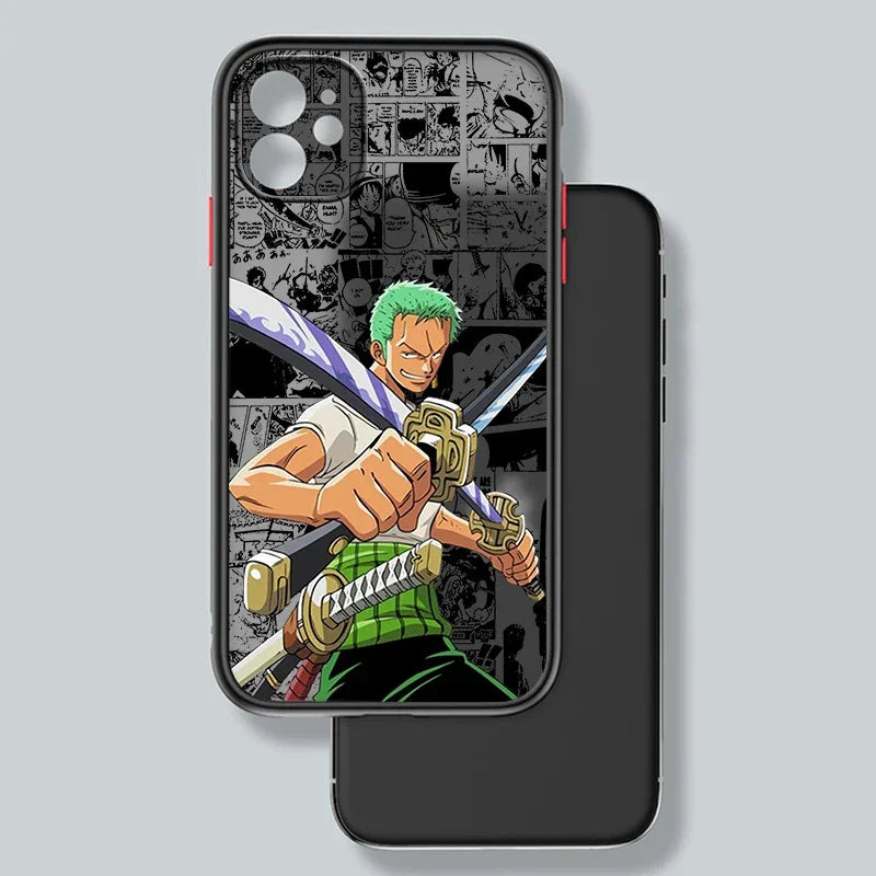 One Piece Frosted Matte Black Phone Case - Vélanoworld