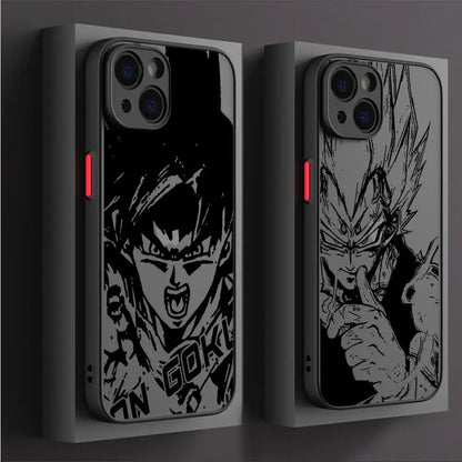 Dragon Ball Anime iPhone Case – Transparent Back & Matte Black Edge
