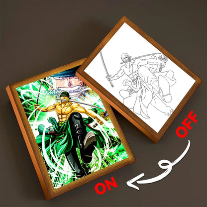 One Piece Anime LED Light Painting Photo Frame