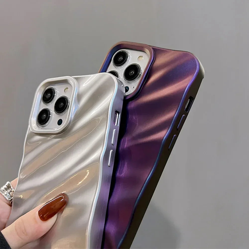 Luxury 3D Wavy Silicone Phone Case