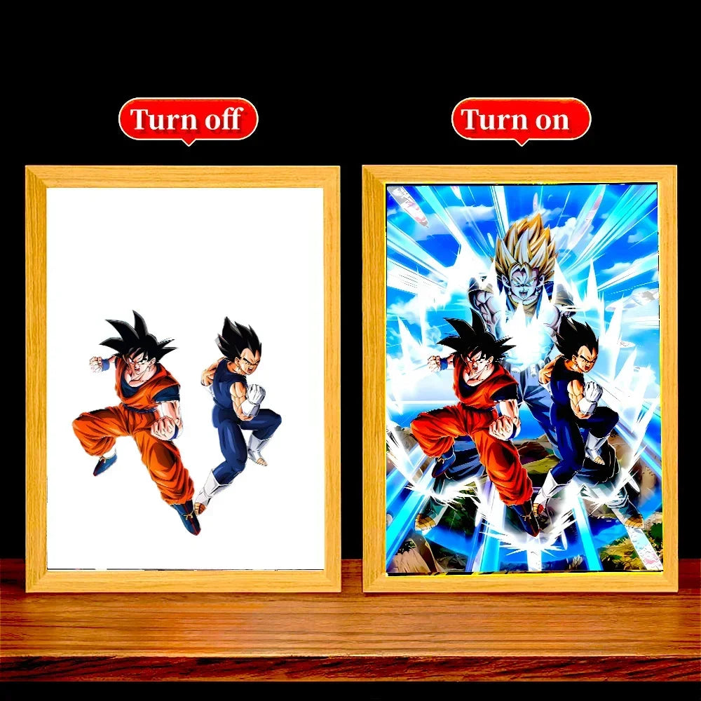 Dragon Ball Z Anime Light Painting Photo Frame LED Night Light
